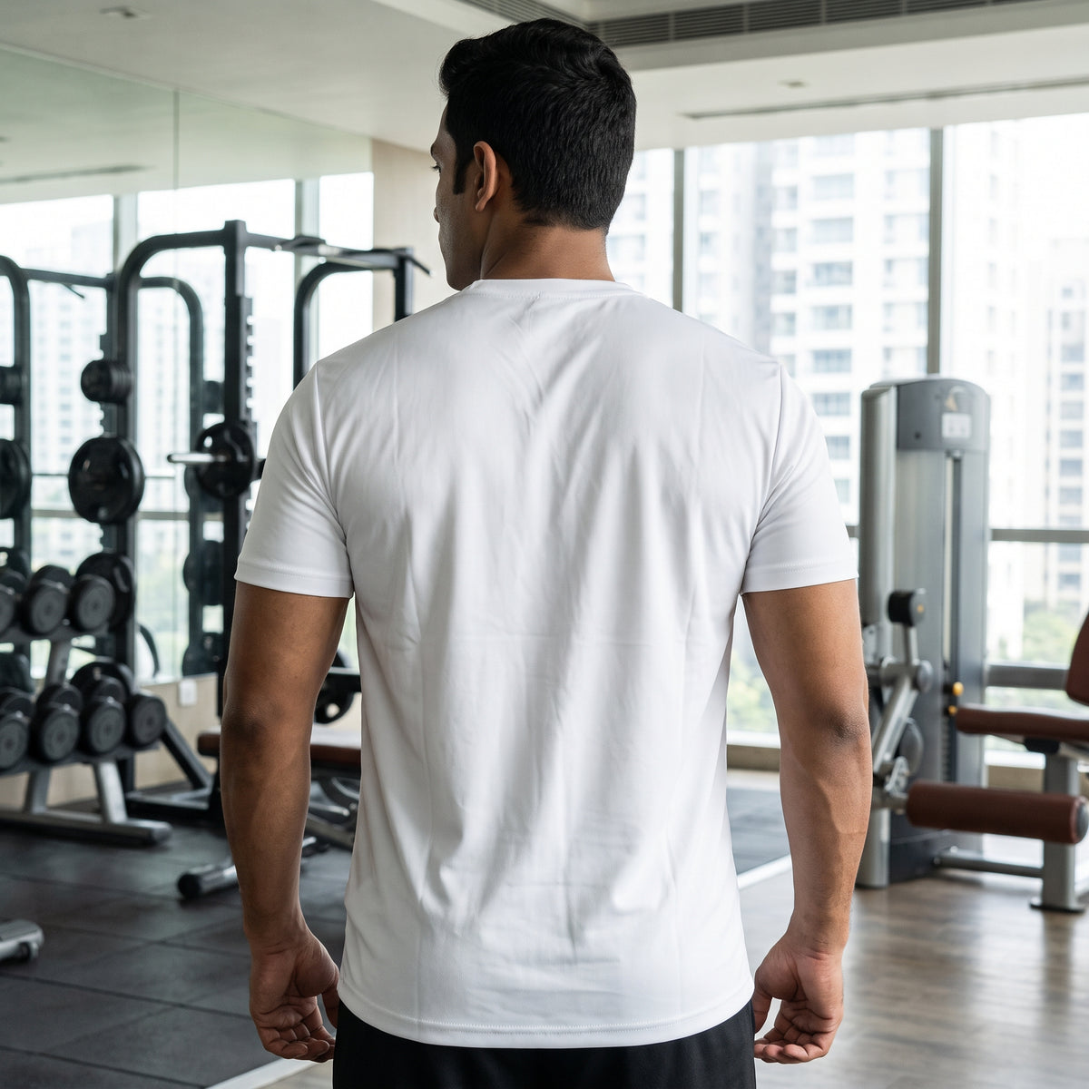 EARN EVERY REP Regular Fit Gym T-Shirt for Men - White