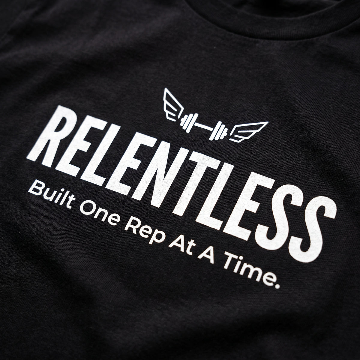 RELENTLESS Regular Fit Gym T-Shirt for Men - Black