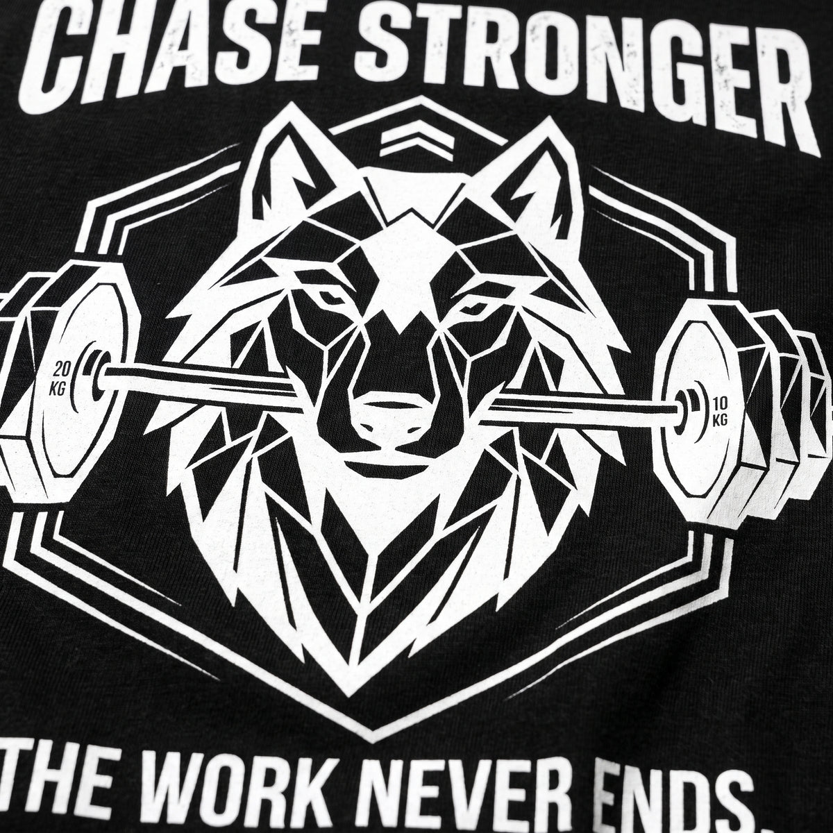 CHASE STRONGER Regular Fit Gym T-Shirt for Men - Black