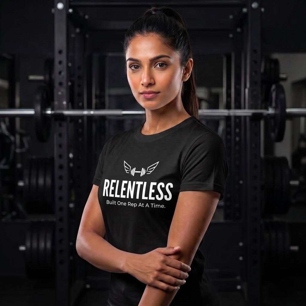 RELENTLESS Women's Gym T-Shirt - Black