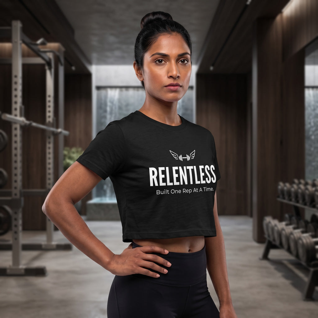 RELENTLESS DAY Women's Crop Top - Black