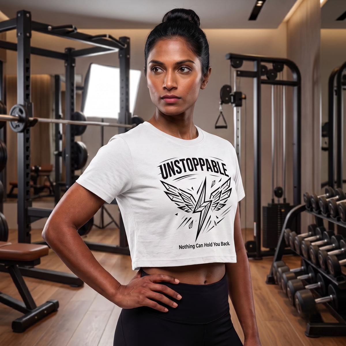 UNSTOPPABLE Women's Crop Top - White