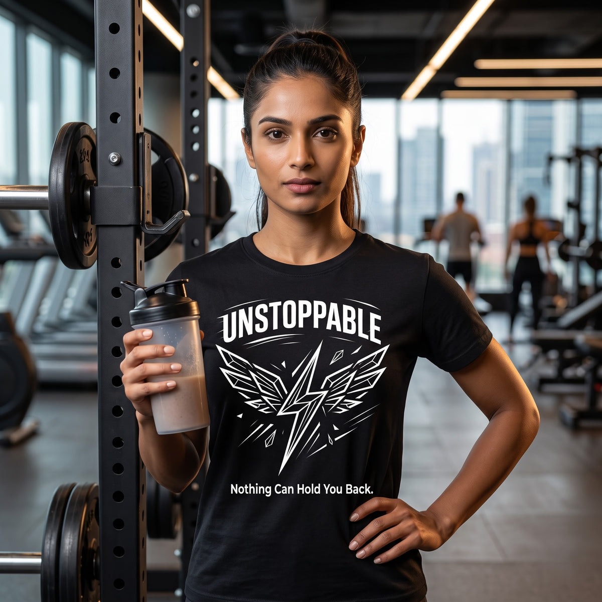 UNSTOPPABLE Women's Gym T-Shirt - Black