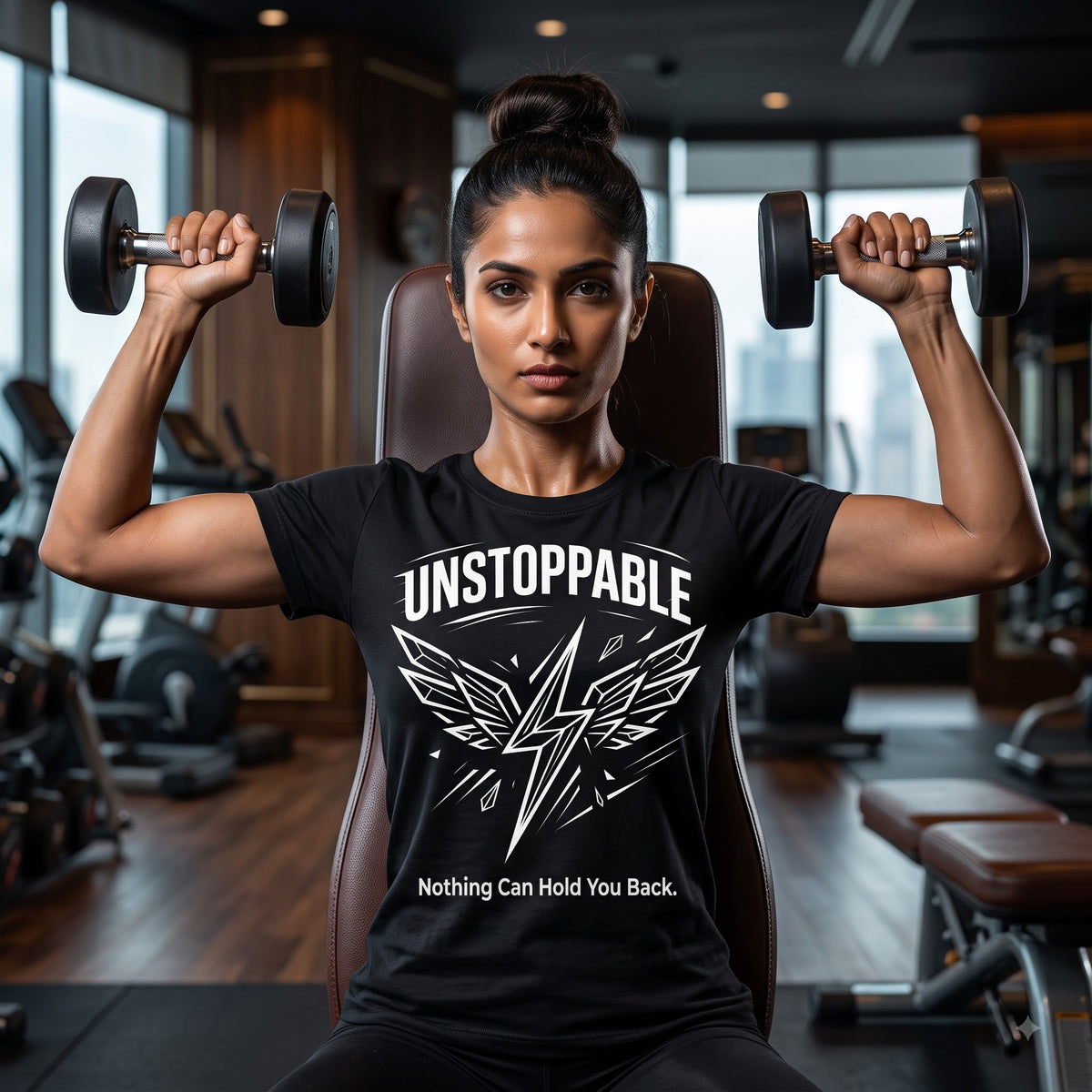 UNSTOPPABLE Women's Gym T-Shirt - Black