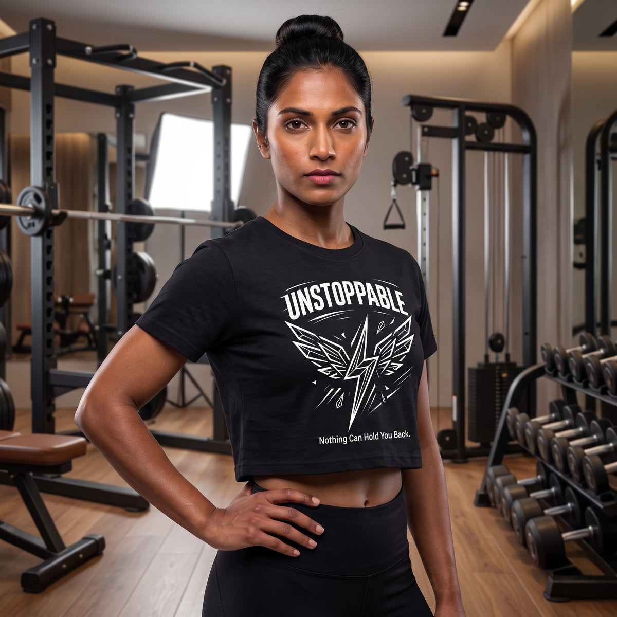 UNSTOPPABLE Women's Crop Top - Black