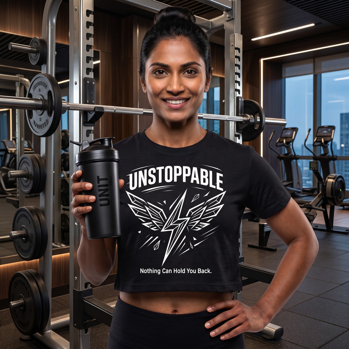 UNSTOPPABLE Women's Crop Top - Black