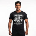CHASE STRONGER Regular Fit Gym T-Shirt for Men - Black