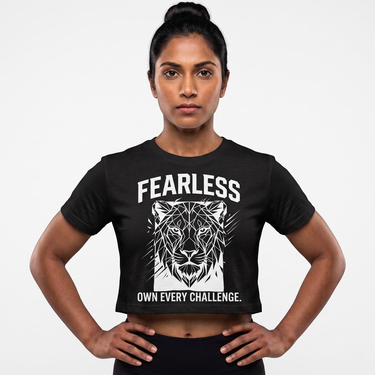 FEARLESS Women's Crop Top - Black