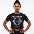 SHE LIFTS SHE LEADS Women's Crop Top - Black