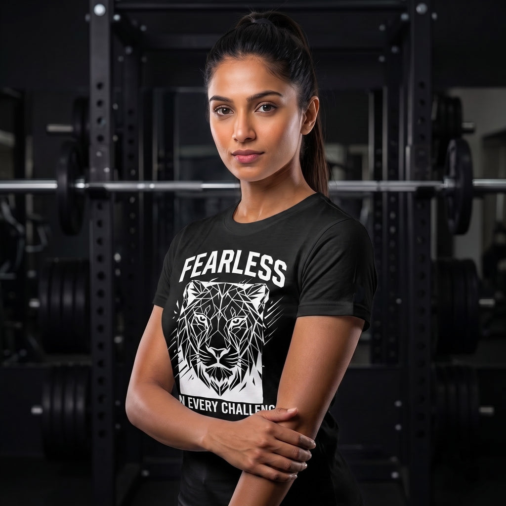 FEARLESS Women's Gym T-Shirt - Black