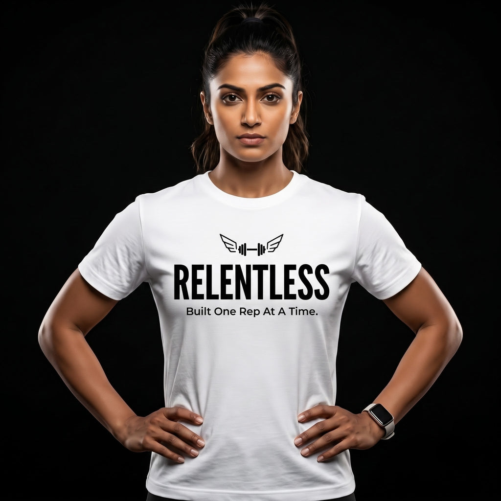 RELENTLESS Women's Gym T-Shirt - White