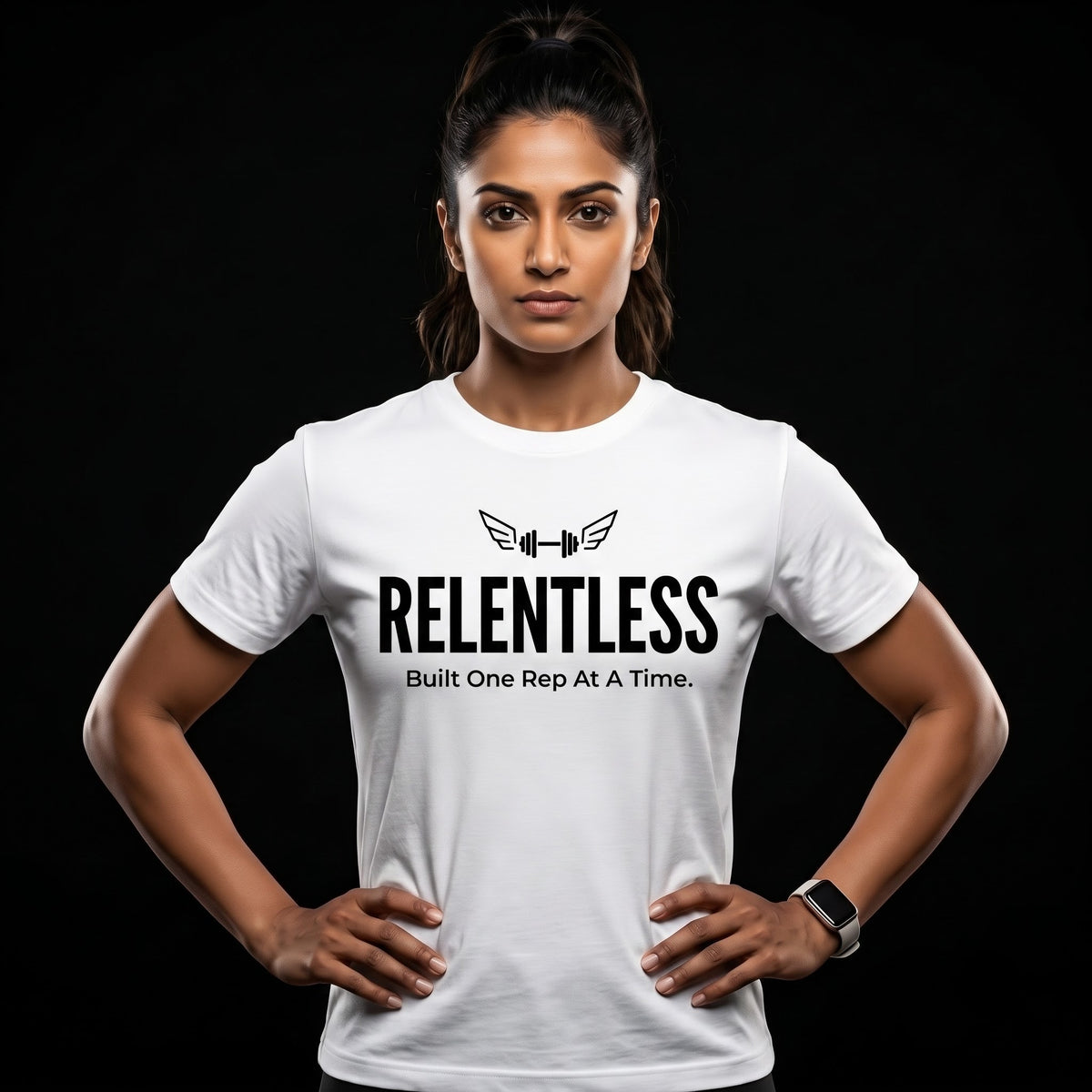 RELENTLESS Women's Gym T-Shirt - White