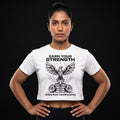 EARN YOUR STRENGTH Women's Crop Top - White