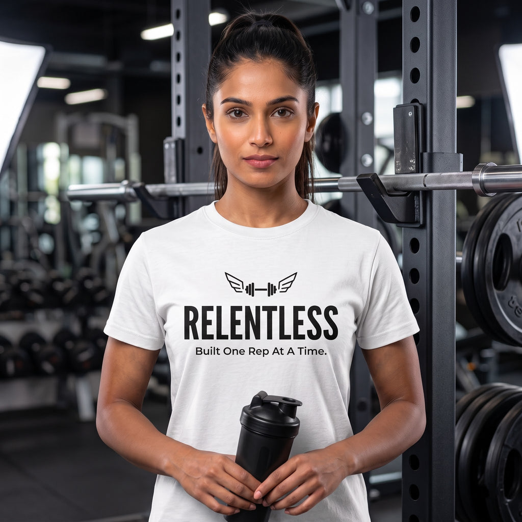 RELENTLESS Women's Gym T-Shirt - White
