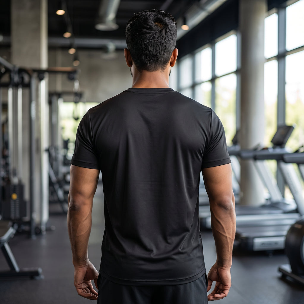 RELENTLESS Regular Fit Gym T-Shirt for Men - Black