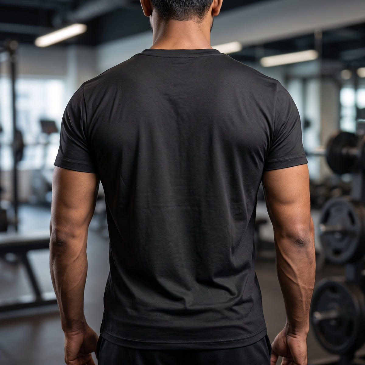 NO EASY REPS Regular Fit Gym T-Shirt for Men - Black