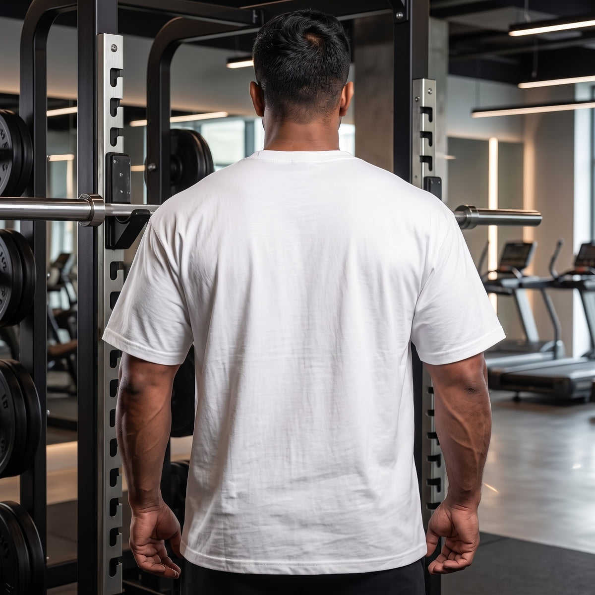 LIFT WITH PURPOSE Oversized Gym T-Shirt for Men - White