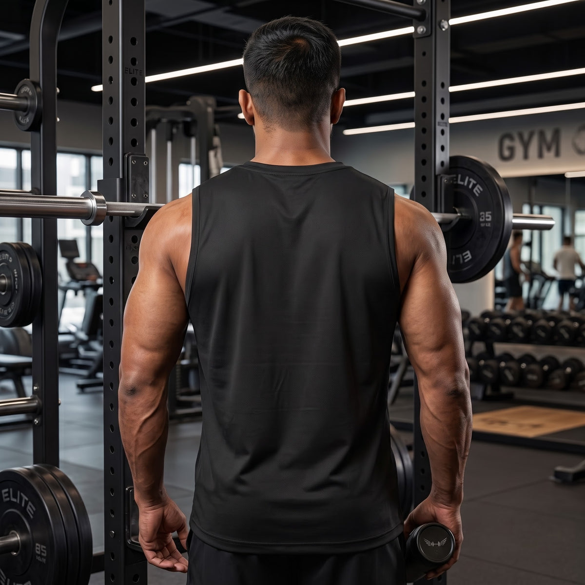 RELENTLESS Sleeveless T-Shirt for Men - Black
