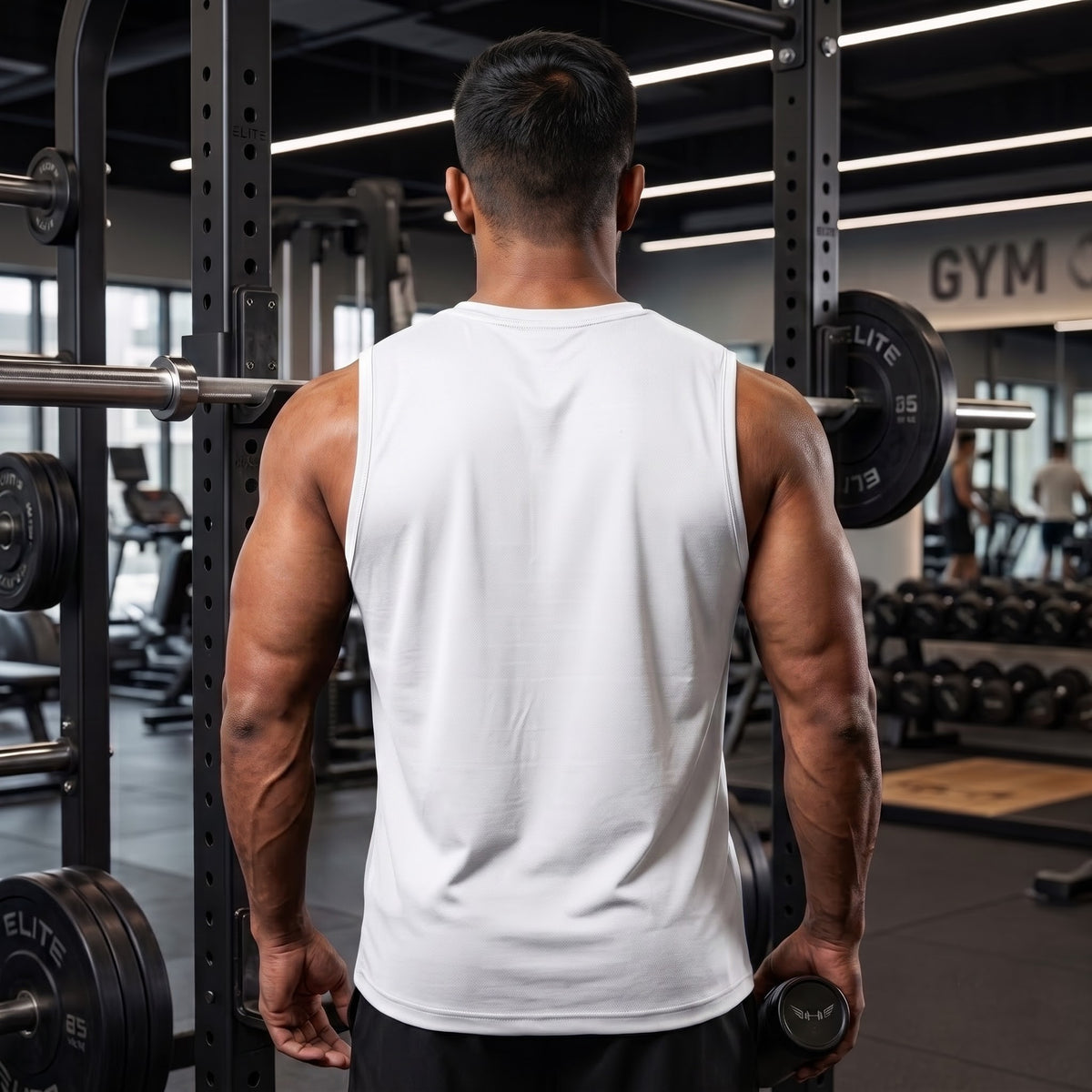 RELENTLESS Sleeveless T-Shirt for Men - White
