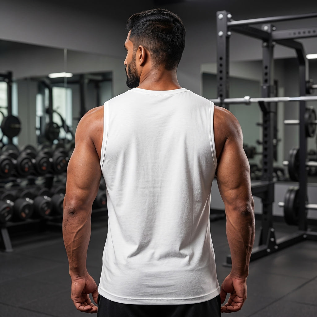 STRONGER EVERY DAY Sleeveless T-Shirt for Men - White