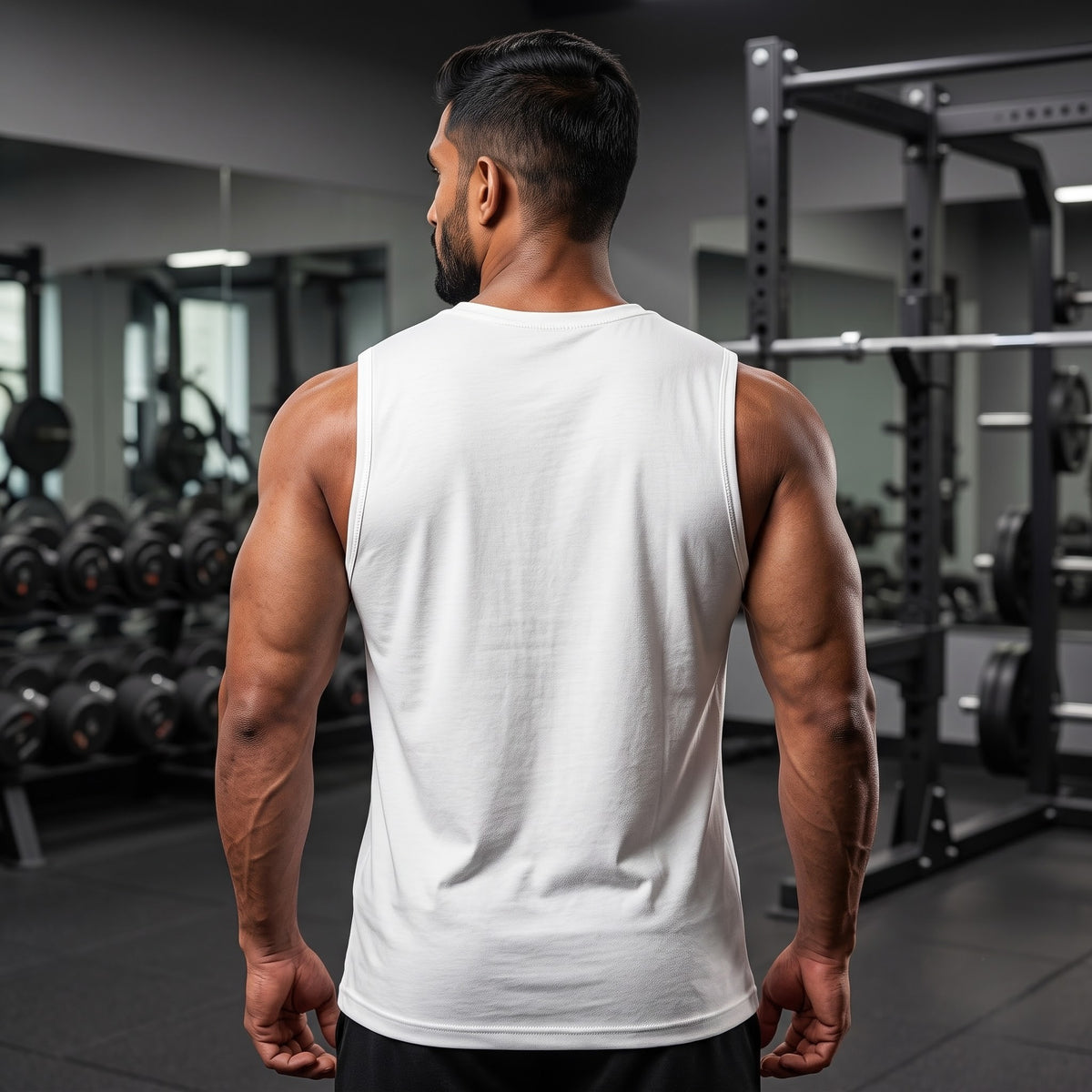STRONGER EVERY DAY Sleeveless T-Shirt for Men - White