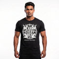 EARN EVERY REP Regular Fit Gym T-Shirt for Men - Black
