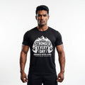 STRONGER EVERY DAY Regular Fit Gym T-Shirt for Men - Black