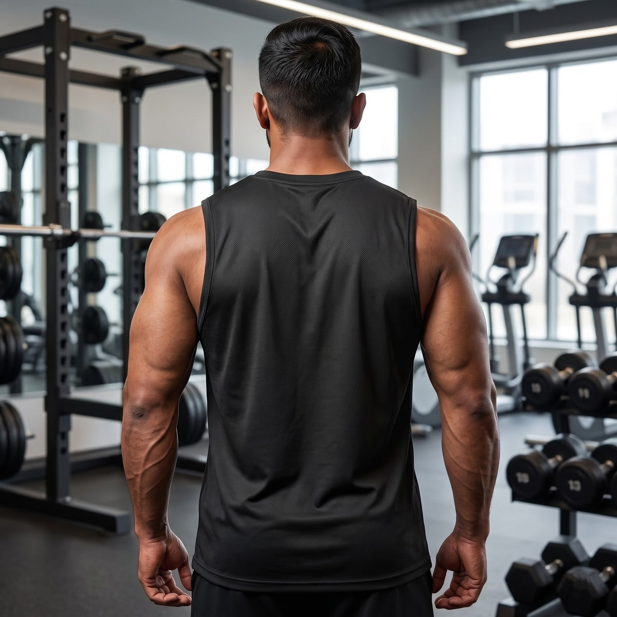 NO EASY REPS Sleeveless T-Shirt for Men - Black
