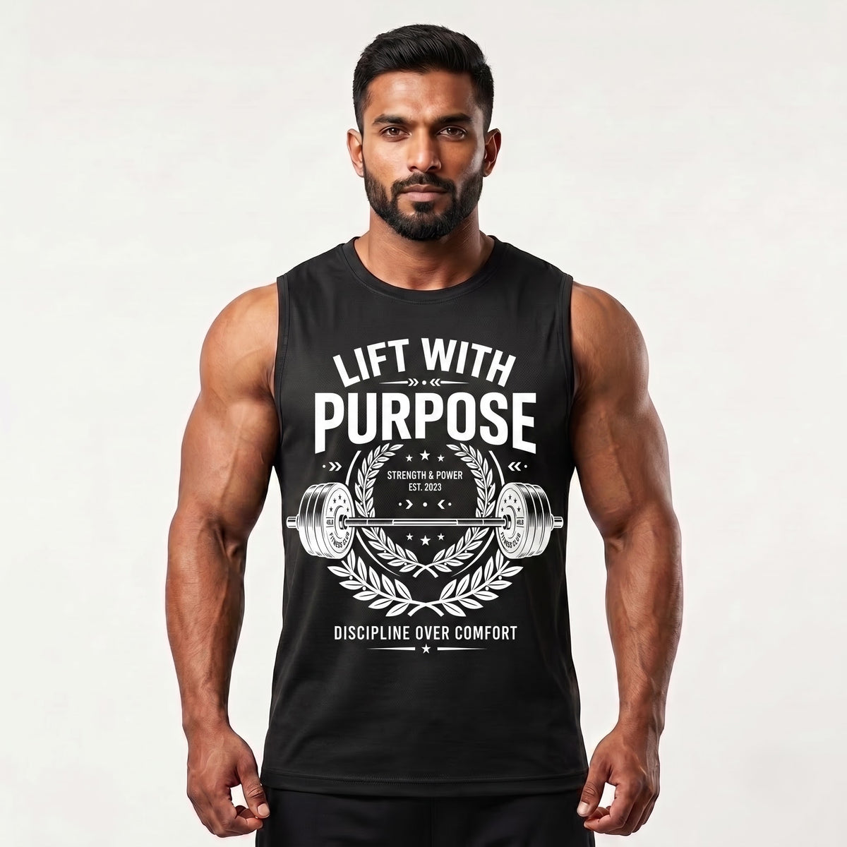LIFT WITH PURPOSE Sleeveless T-Shirt for Men - Black