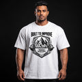 BUILD TO IMPROVE Oversized Gym T-Shirt for Men - White