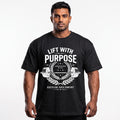 LIFT WITH PURPOSE Oversized Gym T-Shirt for Men - Black