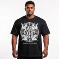 EARN EVERY REP Oversized Gym T-Shirt for Men - Black
