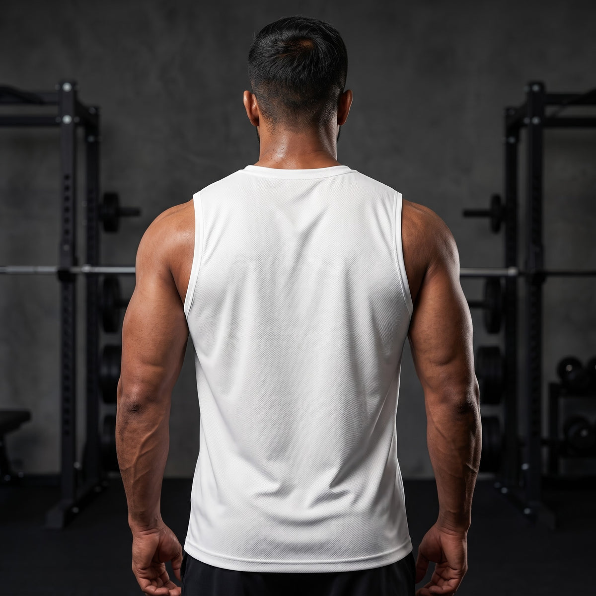 NO EASY REPS Sleeveless T-Shirt for Men - White