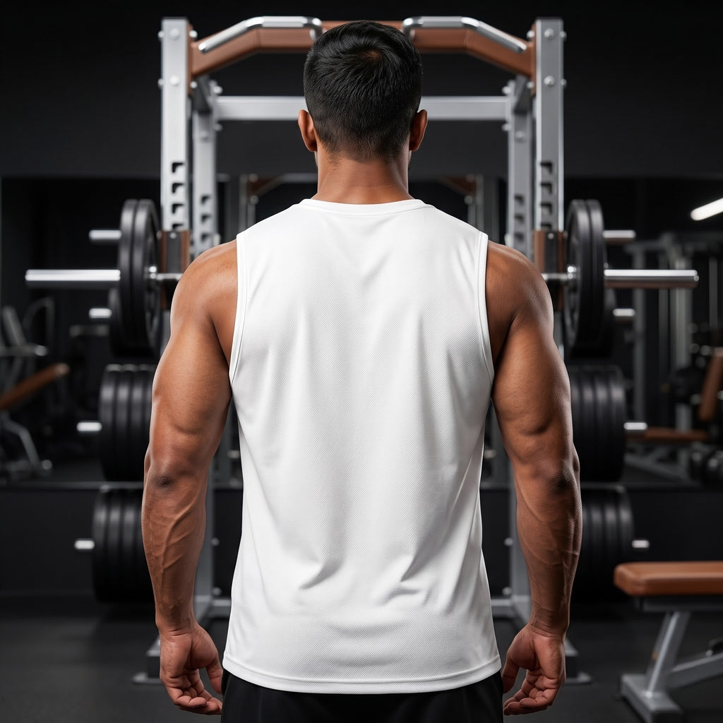 LIFT WITH PURPOSE Sleeveless T-Shirt for Men - White