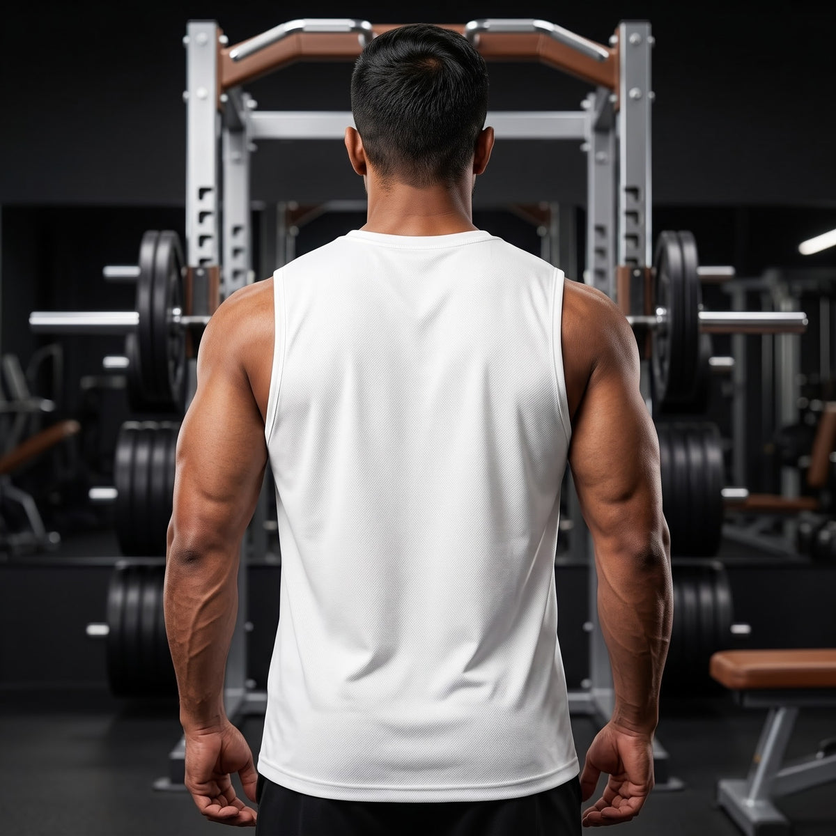 LIFT WITH PURPOSE Sleeveless T-Shirt for Men - White