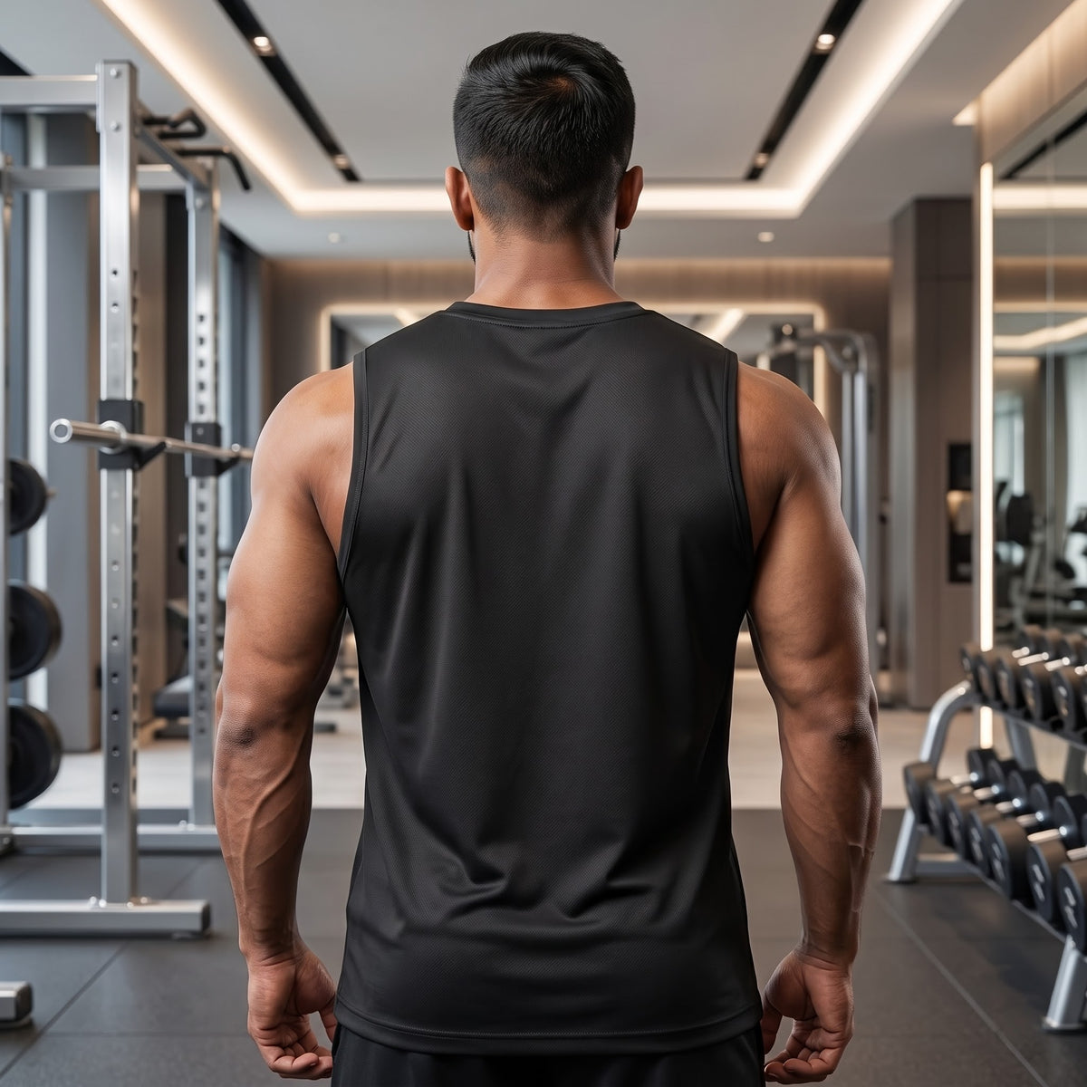 BUILD BY DISCIPLINE Sleeveless T-Shirt for Men - Black