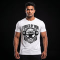 FORGED BY IRON Regular Fit Gym T-Shirt for Men - White