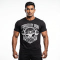 FORGED BY IRON Regular Fit Gym T-Shirt for Men - Black
