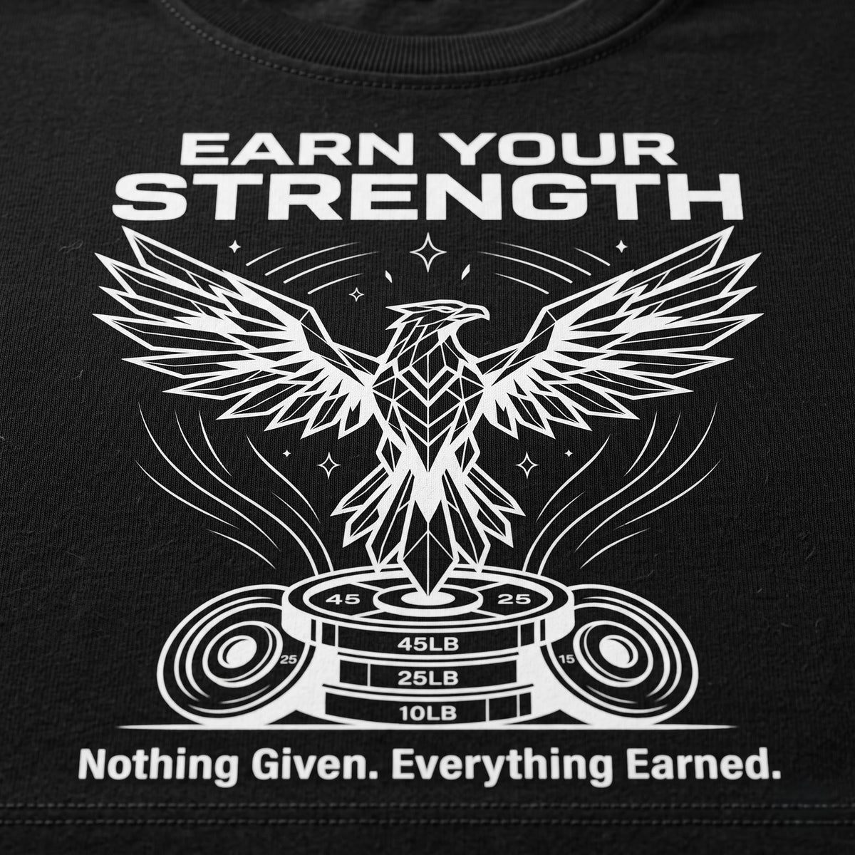 EARN YOUR STRENGTH Women's Crop Top - Black