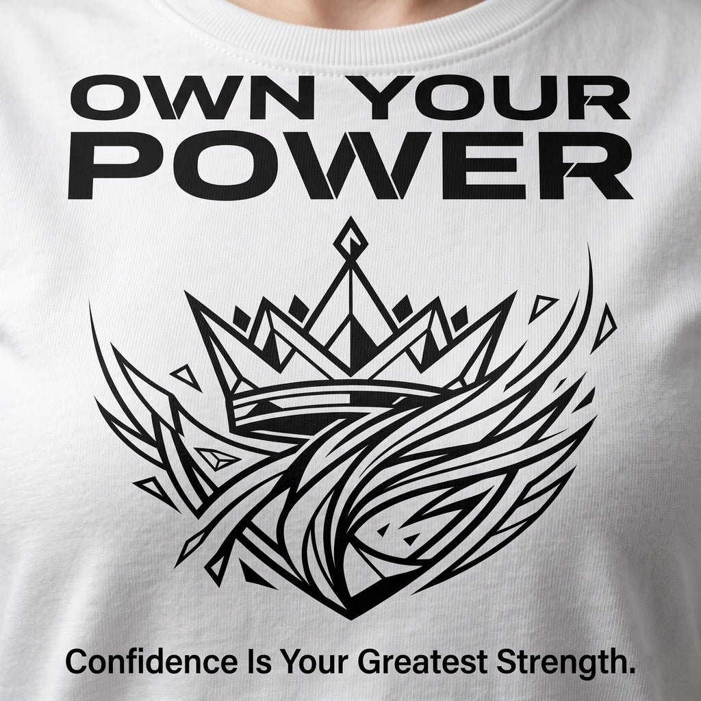OWN YOUR POWER Women's Gym T-Shirt - White