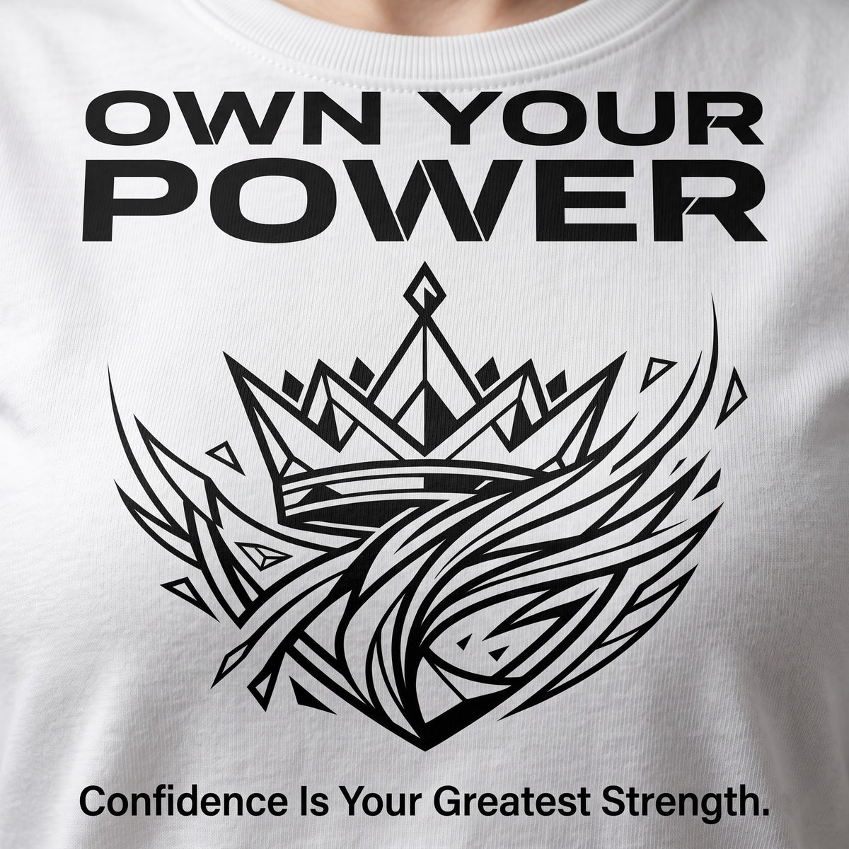 OWN YOUR POWER Women's Gym T-Shirt - White