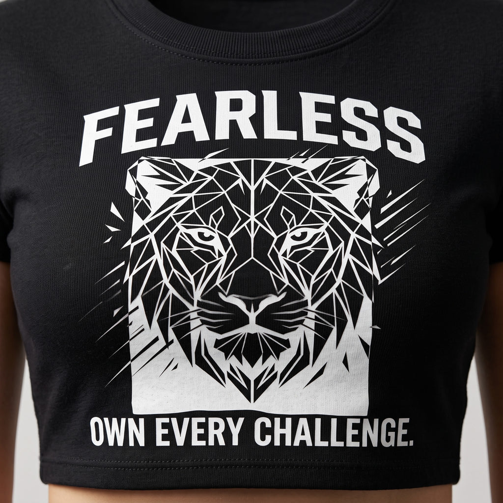 FEARLESS Women's Crop Top - Black