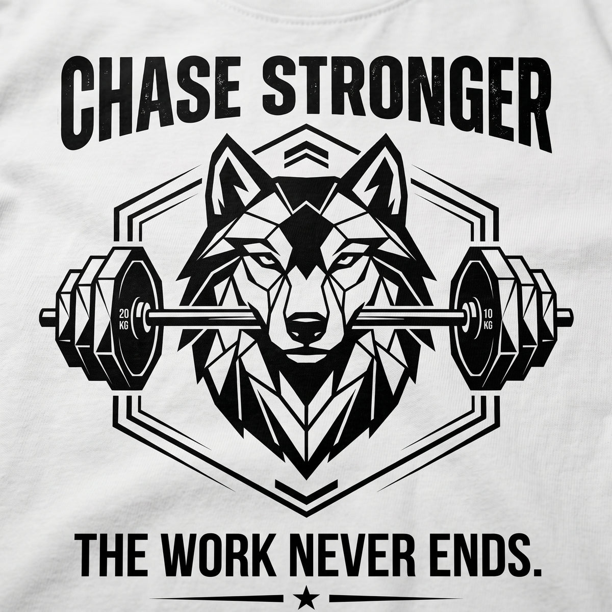 CHASE STRONGER Regular Fit Gym T-Shirt for Men - White