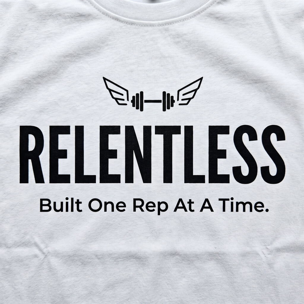 RELENTLESS Regular Fit Gym T-Shirt for Men - White