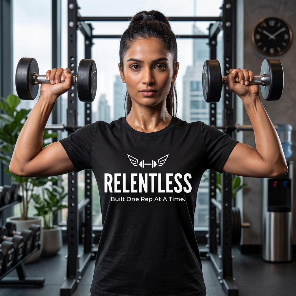 RELENTLESS Women's Gym T-Shirt - Black