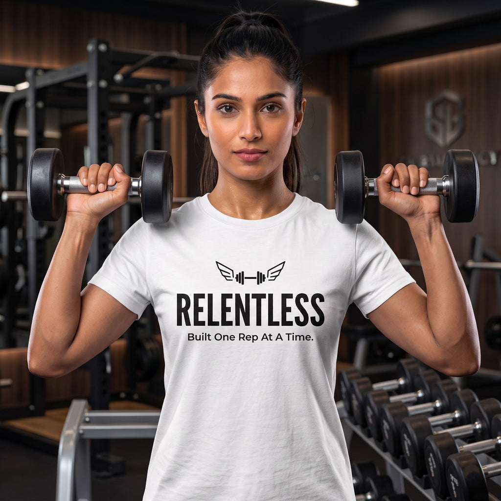 RELENTLESS Women's Gym T-Shirt - White