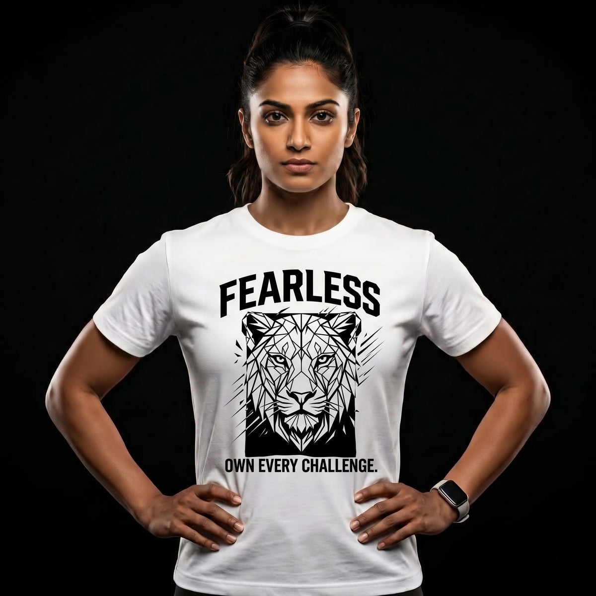 FEARLESS Women's Gym T-Shirt - White