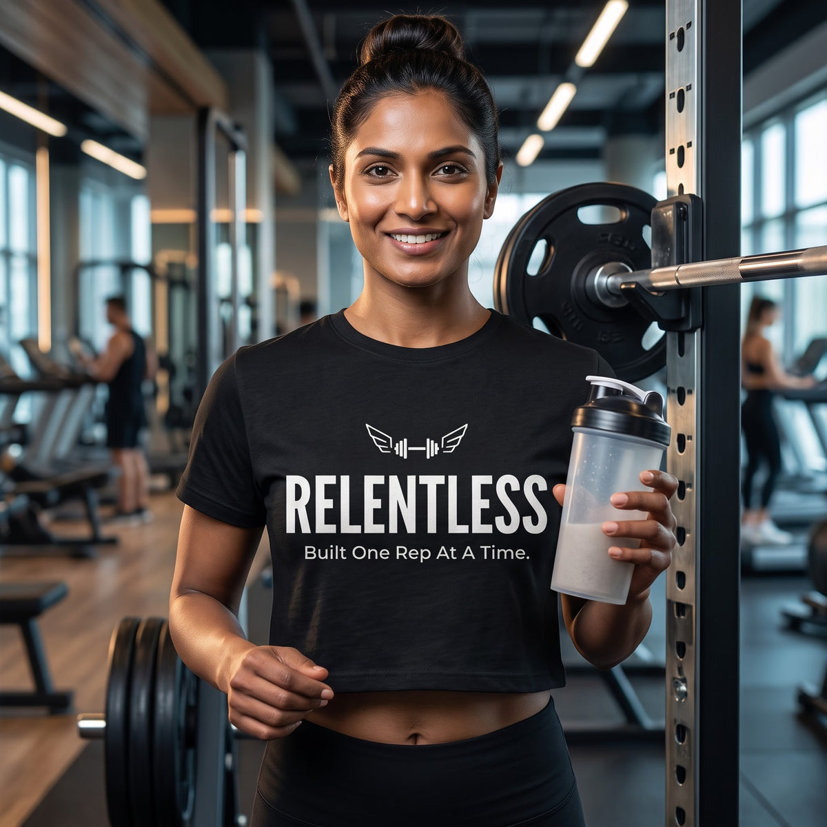 RELENTLESS DAY Women's Crop Top - Black