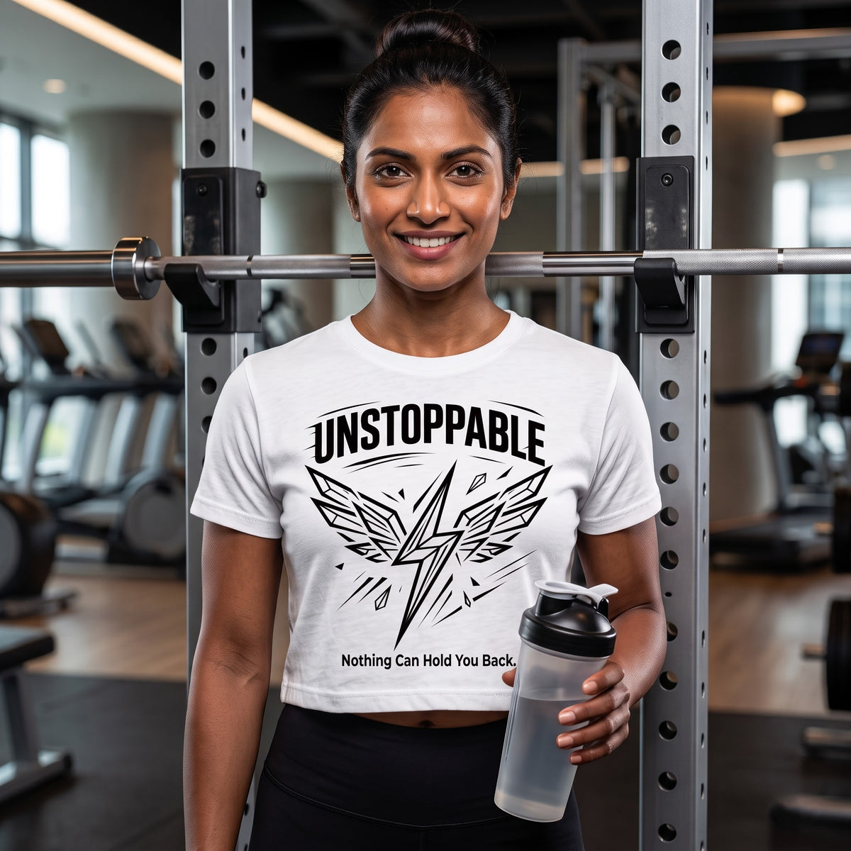 UNSTOPPABLE Women's Crop Top - White