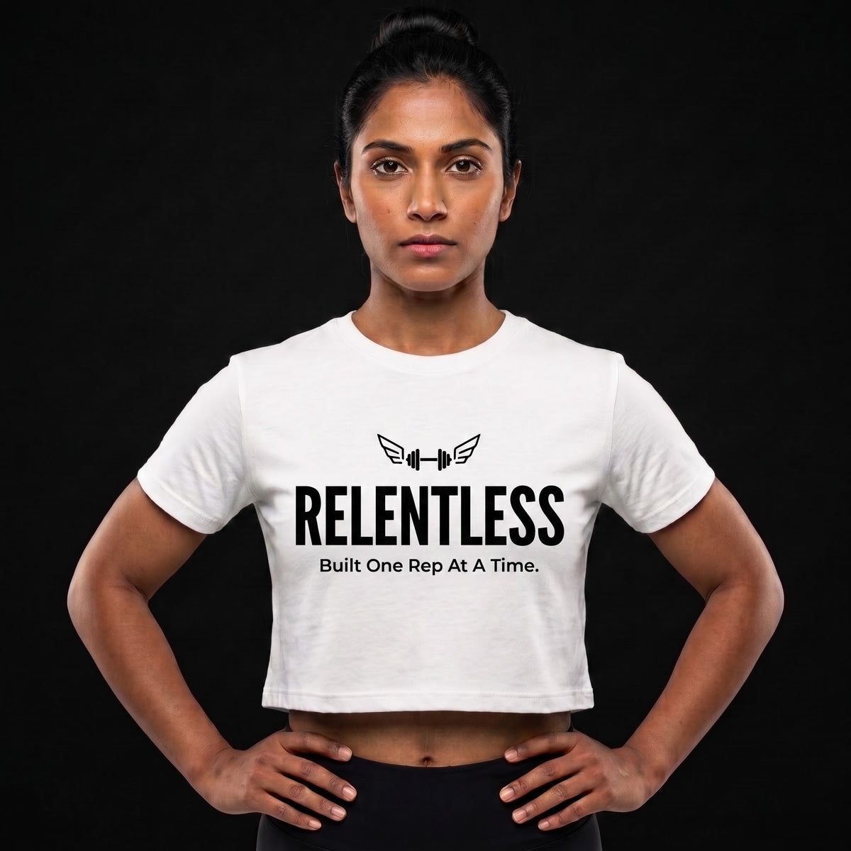 RELENTLESS DAY Women's Crop Top - White